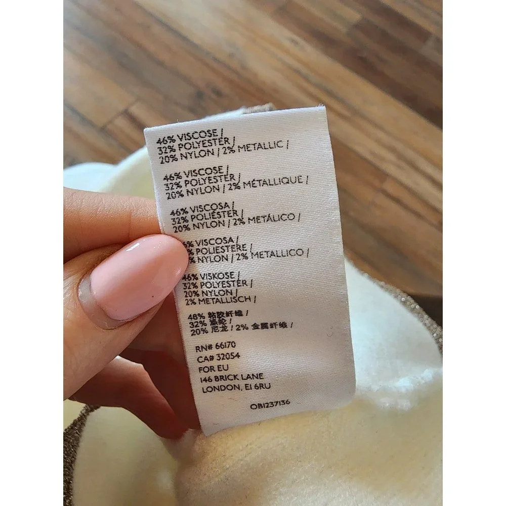 Maaeve by Anthropolgie Mock Neck White Sweater Size Large - Picture 6 of 8